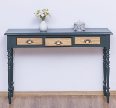 Console with turned legs, 3 drawers