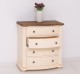 Chest of drawers with 4 curved drawers, oak top, Directoire Collection