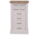 Chest of drawers with 8 drawers, oak top, Directoire Collection