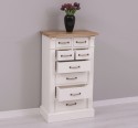 Chest of drawers with 8 drawers, oak top, Directoire Collection