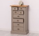 Chest of drawers with 8 drawers, oak top, Directoire Collection