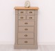 Chest of drawers with 8 drawers, oak top, Directoire Collection