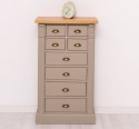 Chest of drawers with 8 drawers, oak top, Directoire Collection