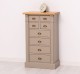 Chest of drawers with 8 drawers, oak top, Directoire Collection