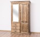 Wardrobe with 2 doors, 3 drawers and mirror